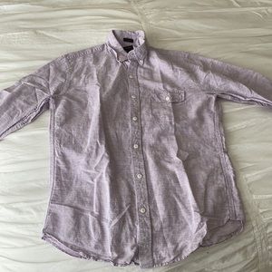 J Crew Linen/ Cotton Slim Fit Men’s Button Down